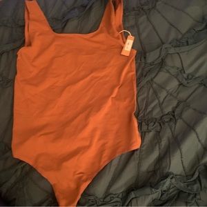 SKIMS COPPER THONG BODYSUIT NWT SIZE L